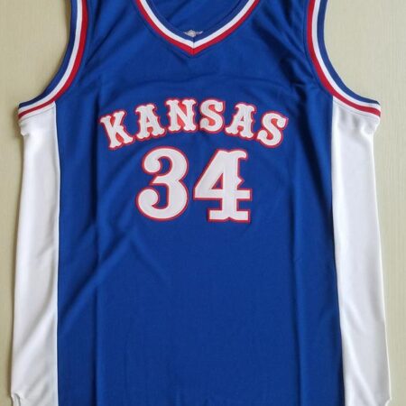 Paul Pierce 34 Kansas College Blue Basketball Jersey