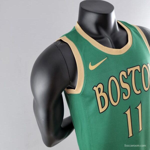 2020 IRVING #11 Boston Celtics City Edition Green NBA Jersey - Image 3