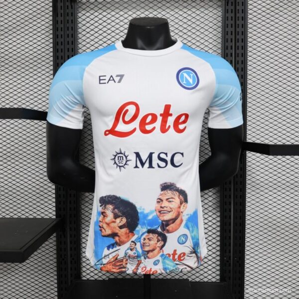 Player Version SSC Napoli Face Game Hirving Lozano Champion Jersey