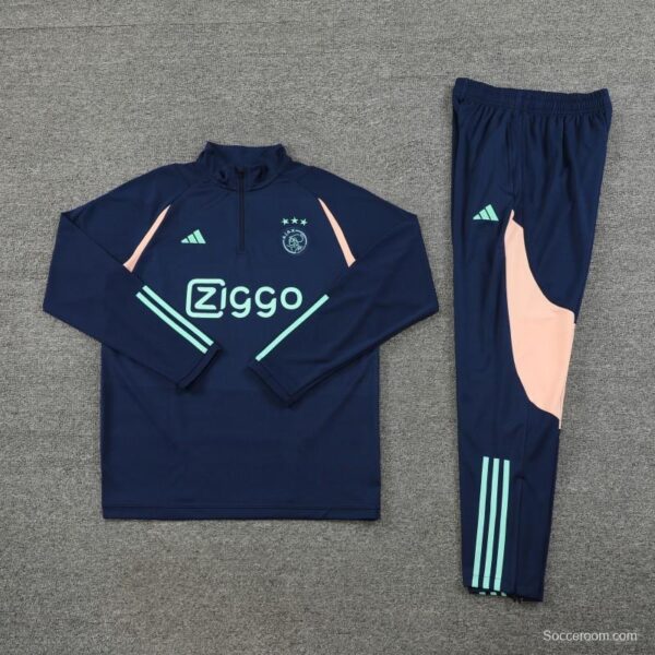 23/24 Ajax Navy Half Zipper Jacket+ Pants - Image 8