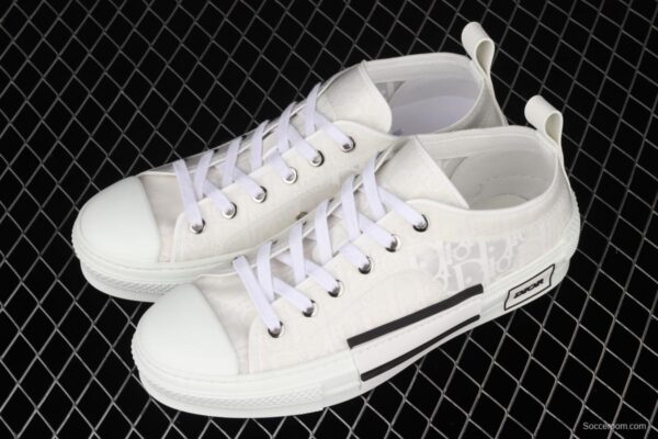 Authentic Dior B23 Oblique low Top Sneakers Dior CD ghosting low upper board shoes 3SH118YJR 063 White - Image 10