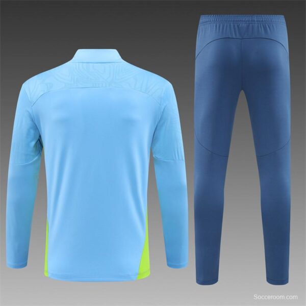 24/25 Manchester City Sky Blue Half Zipper Jacket+Long Pants - Image 17