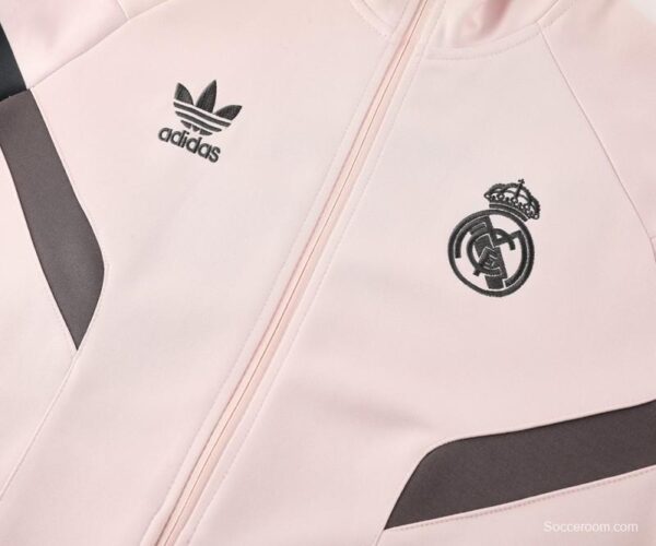 24/25 Real Madrid Light Pink Full Zipper Jacket +Long Pants - Image 10