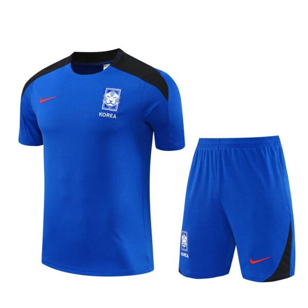2024 South Korea Blue Short Sleeve Jersey+Shorts - Image 15
