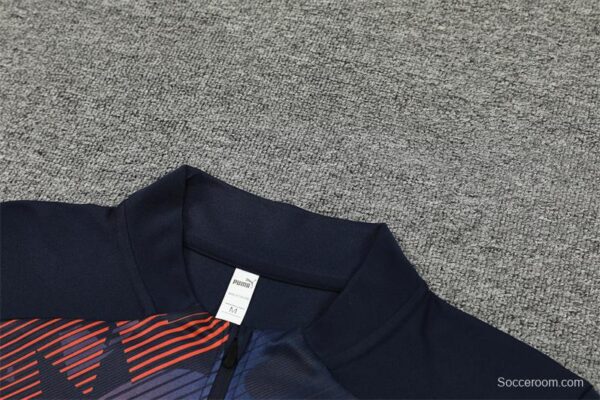 24/25 Olympique Marseille Navy Mixed Color Half Zipper Jacket+Long Pants - Image 14