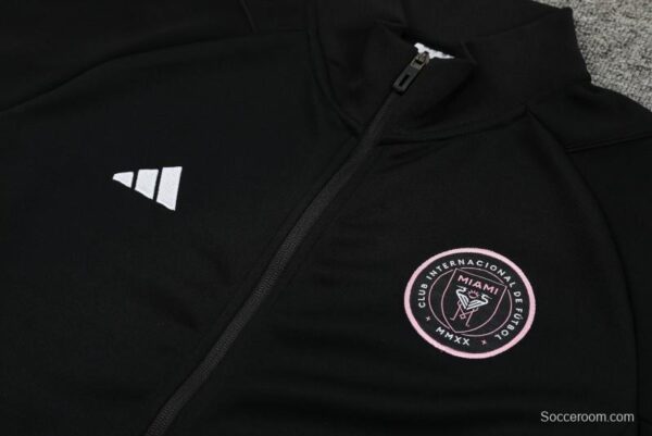 23/24 Inter Miami Black  Full Zipper Hoodie Jacket+Pants - Image 7