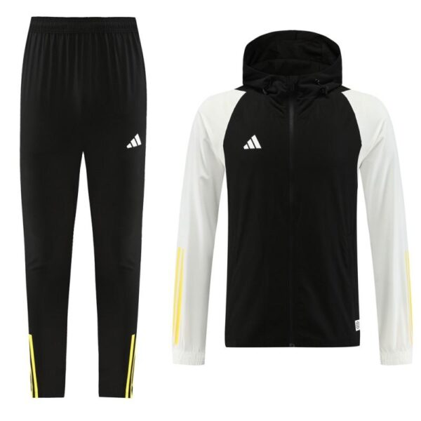 23/24 Adidas Black/White Full Zipper Jacket+Pants - Image 22