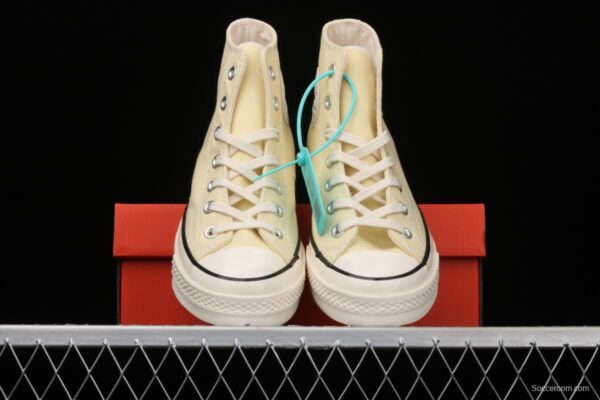 Converse 70s spring new color environmental protection cream yellow high top leisure board shoes 170795C - Image 11