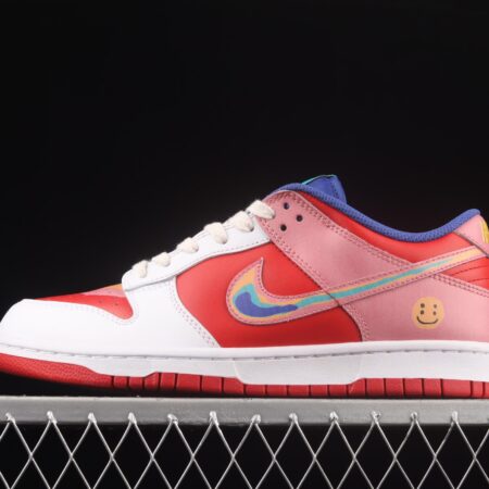 Cactusplantfleamarket x NIKE DUNK Low Rainbow smiley face joint style rainbow mandarin duck joint style low-side sports leisure board shoes LF4587-001
