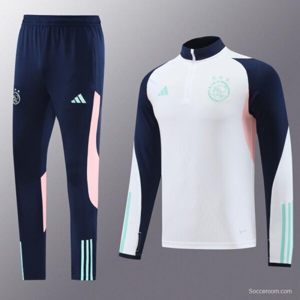 23/24 Ajax White Half Zipper Jacket+Pants - Image 14