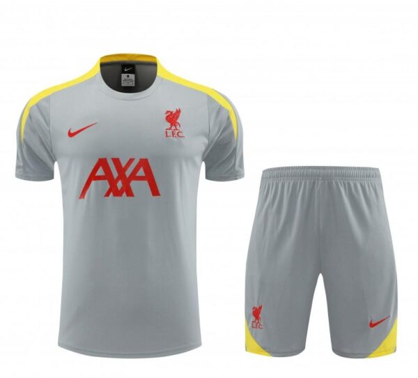24/25 Liverpool Grey Short Sleeve Jeresy+Shorts - Image 2