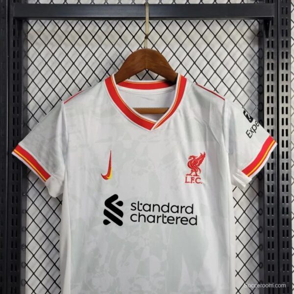 24/25 Kids Liverpool Third White Jersey - Image 7