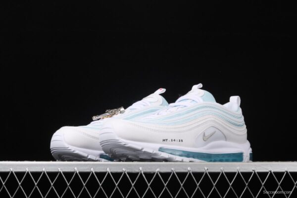 Mschf x Inri Air Max 97 Jesus Shoes holy water white ice blue gray black bullet running shoes - Image 13