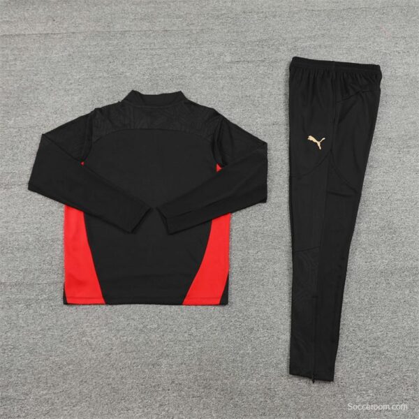 24/25 AC Milan Red Half Zipper Jacket+Long Pants - Image 13