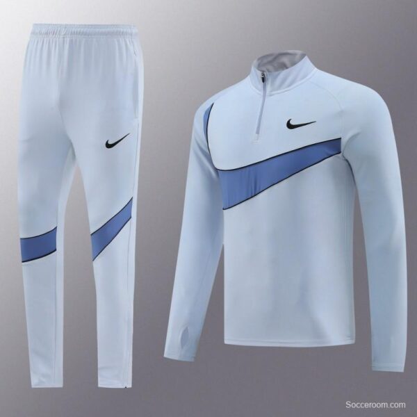 2024 Nike Light Blue Half Zipper Jacket+Pants - Image 17