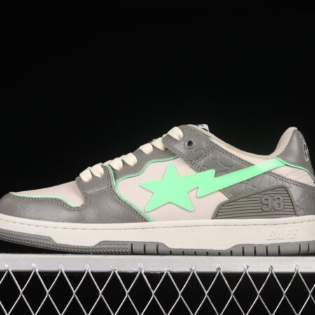 Human MAdidase Bape Sta Sk8 To Nigo trend godfather Nigo brand ape head classic skateboard 1G70191034 gray-green leisure sports shoes