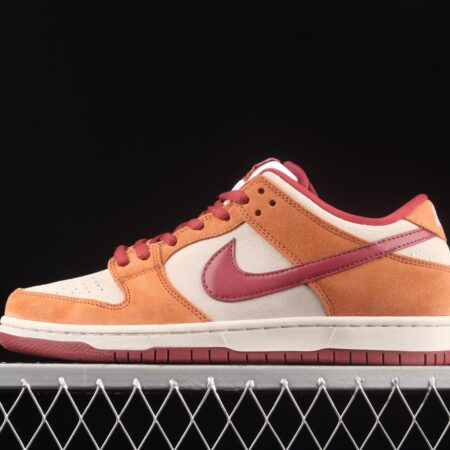 NIKE SB DUNK Low Pro brown-red color matching low-top casual board shoes BQ6817-202