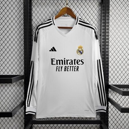 24/25 Real Madrid Home Long Sleeve Jersey