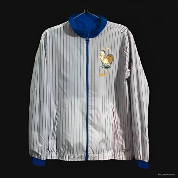 2024 France Blue/White Reversible Full Zipper Jacket - Image 4