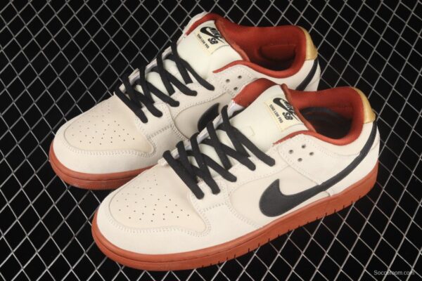 NIKE SB DUNK Low Pro Muslin small fortune cat rice white retro low-side leisure sports skateboard shoes BQ6817-100 - Image 11