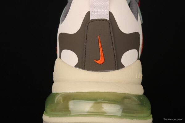 Travis Scott x NIKE Air Max 270React joint style light cream barb white blue orange air cushion running shoes CV2414-200 - Image 6