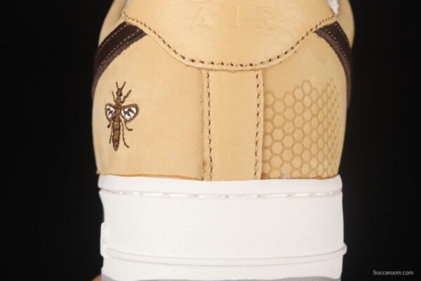 NIKE Air Force 11607 Low Manchester Bee khaki brown Manchester bee suede low-top casual board shoes DC1939-200 - Image 6