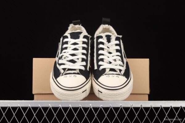 IMPACT x VESSEL G.O.P. LOW deconstructs S20XC01B for high canvas vulcanized board shoes with overlapping thick soles and low sides - Image 10