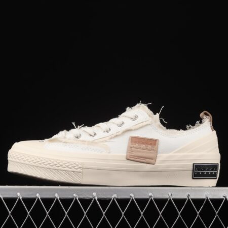 IMPACT x VESSEL G.O.P. LOW deconstructs S20XC01W for high canvas vulcanized board shoes with overlapping thick soles and low sides