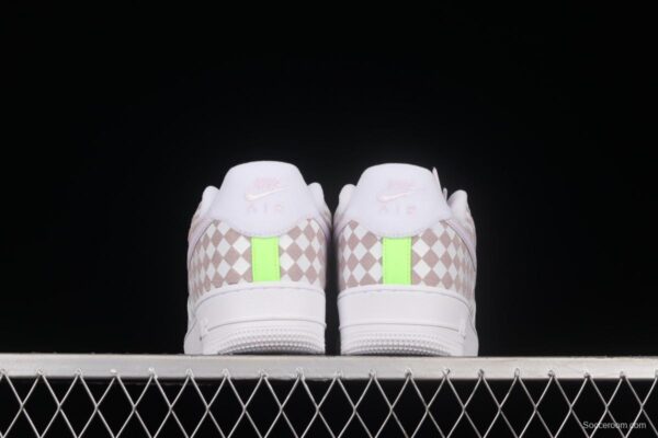 NIKE Air Force 1x 07 Low chessboard white and purple low-top casual board shoes CJ9700-500 - Image 13