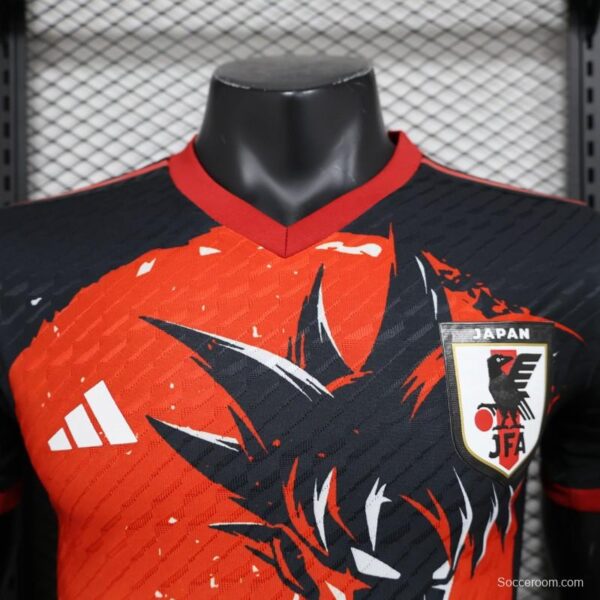 Player Version 2024 Japan Dragon Ball Goku Red/Black Jersey - Image 6