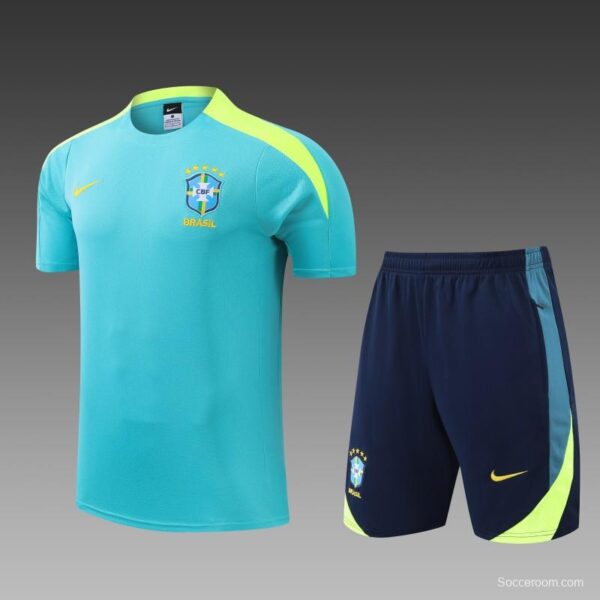 2024 Brazil Blue Short Sleeve Jersey+Shorts - Image 7