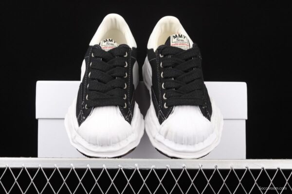 MMY/Maison MIHARA YASUHIRO Wayne Original Sole Leather Low Sneaker Japanese Conceptual Fashion designer Mihara Kangyu brand shell front page deformation retro dissolved wind ice cake bottom low gang 100 - Image 10