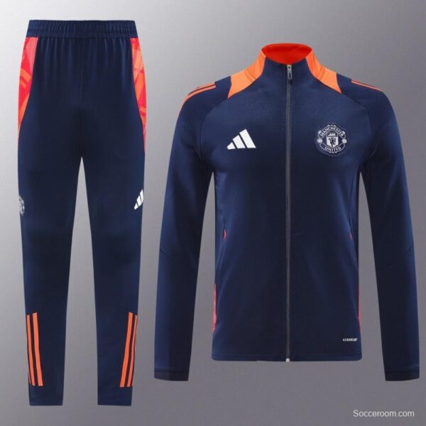 24/25 Manchester United Navy/Orange Full Zipper Jacket +Long Pants - Image 14