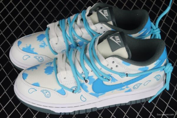 NIKE DUNK Low Sail Multi-Camo Vibe style distressed deconstructed shoelaces SB low-top sports casual sneakers DH0957-100 - Image 10