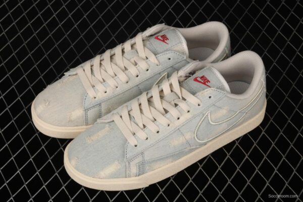 Levi's Strauss x NIKE Blazer Low LX Trail Blazers hole-breaking jeans low-side leisure sports board shoes AV9376-006 - Image 9