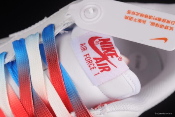 NIKE Air Force 1'07 Low Philadelphia 76ers white, blue and red low-top casual sneakers AI5958-300 - Image 8
