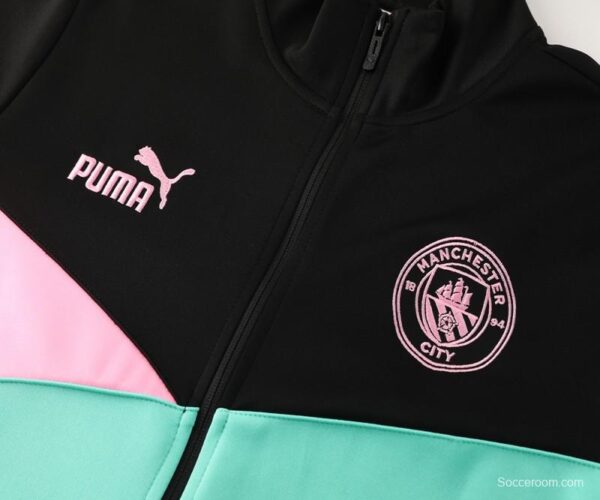 24/25 Manchester City Black/Green Full Zipper Jacket +Long Pants - Image 10