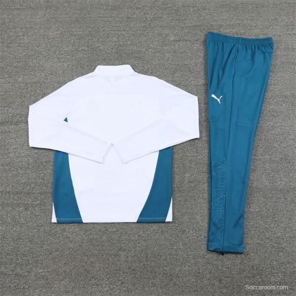24/25 Olympique Marseille White Half Zipper Jacket+Long Pants - Image 9