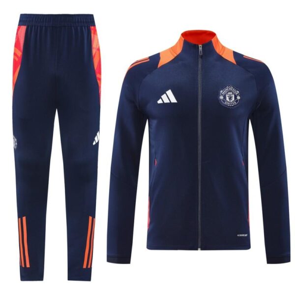 24/25 Manchester United Navy/Orange Full Zipper Jacket +Long Pants - Image 15