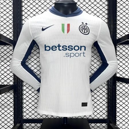 Player Version 24/25 Inter Milan Away White Long Sleeve Jersey