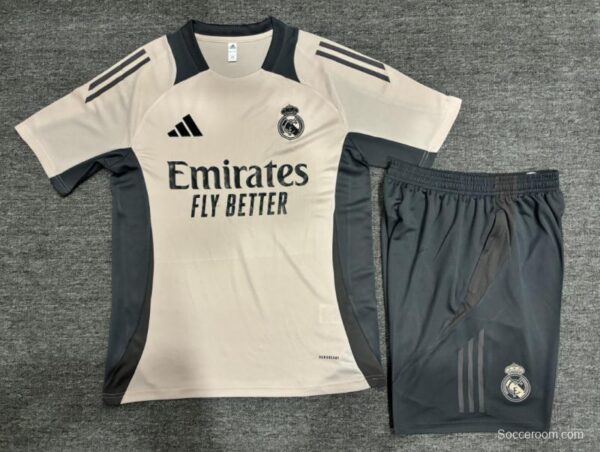 24/25 Kids Real Madrid Pink Short Sleeve Jersey+Shorts - Image 2