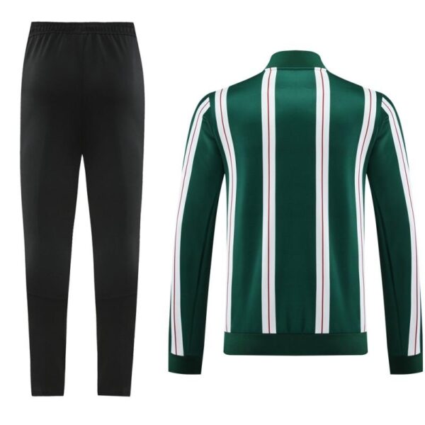 23/24 Manchester United Green White Stripe Full Zipper Jacket+Pants - Image 10