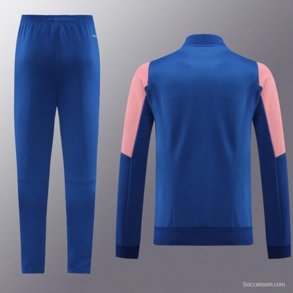 23/24  Olympique Lyonnais Lyon Blue/Pink Full Zipper Jacket+Pants - Image 17