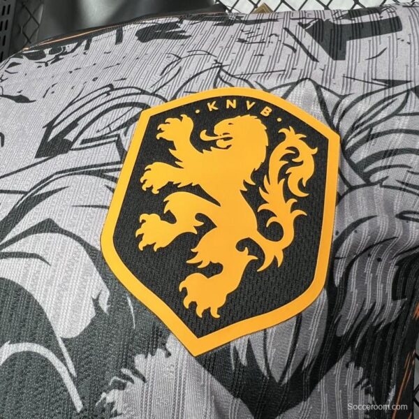 Player Version 2024 Netherlands Grey Euro Jordan Jersey - Image 6