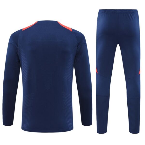 24/25 Kids Manchester United Navy Half Zipper Jacket+Long Pants - Image 16