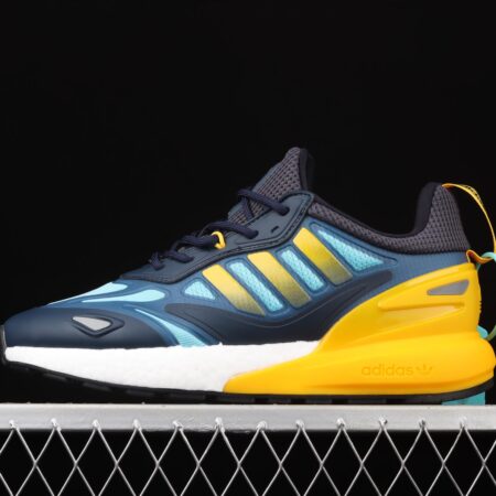 Adidas ZX 2K Boost 2.0 GZ7501 2021 Summer New Clover Popcorn vintage running shoes