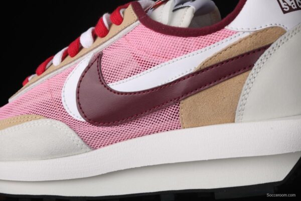 Sacai x NIKE LVD Waffle Daybreak co-signed catwalk style net gauze leather splicing double hook Swoosh running shoes BV0073-700 - Image 4
