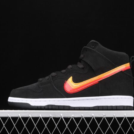 NIKE SB DUNK High road trip black orange yellow hook high top casual skateboard shoes BQ6826-003