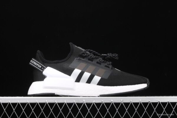 Adidas NMD R1 Boost V2 FV9021 second generation elastic knitted noodles fish scale popcorn running shoes - Image 16