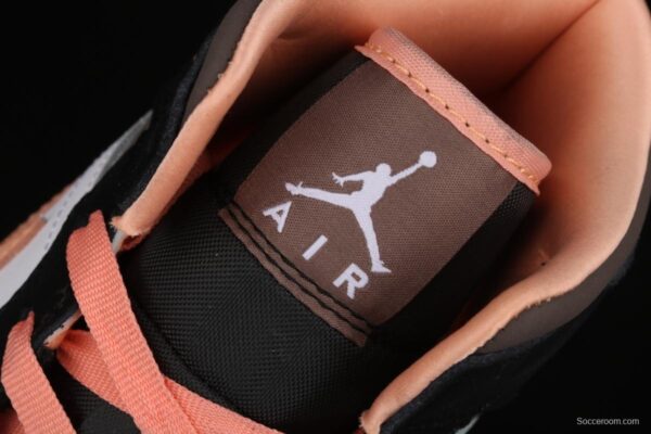 Air Jordan 1 Mid black pink peach goddess festival basketball shoes DH0210-100 - Image 8